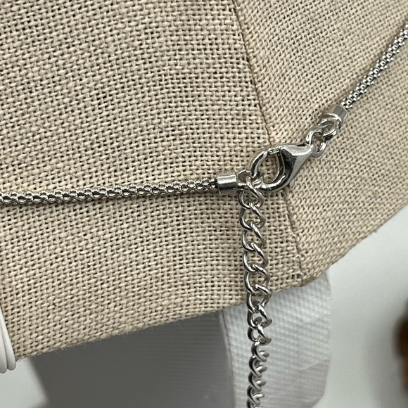 Vintage Epiphany Diamonique Sterling Silver Necklace 16-18" Adjustable - Picture 7 of 16